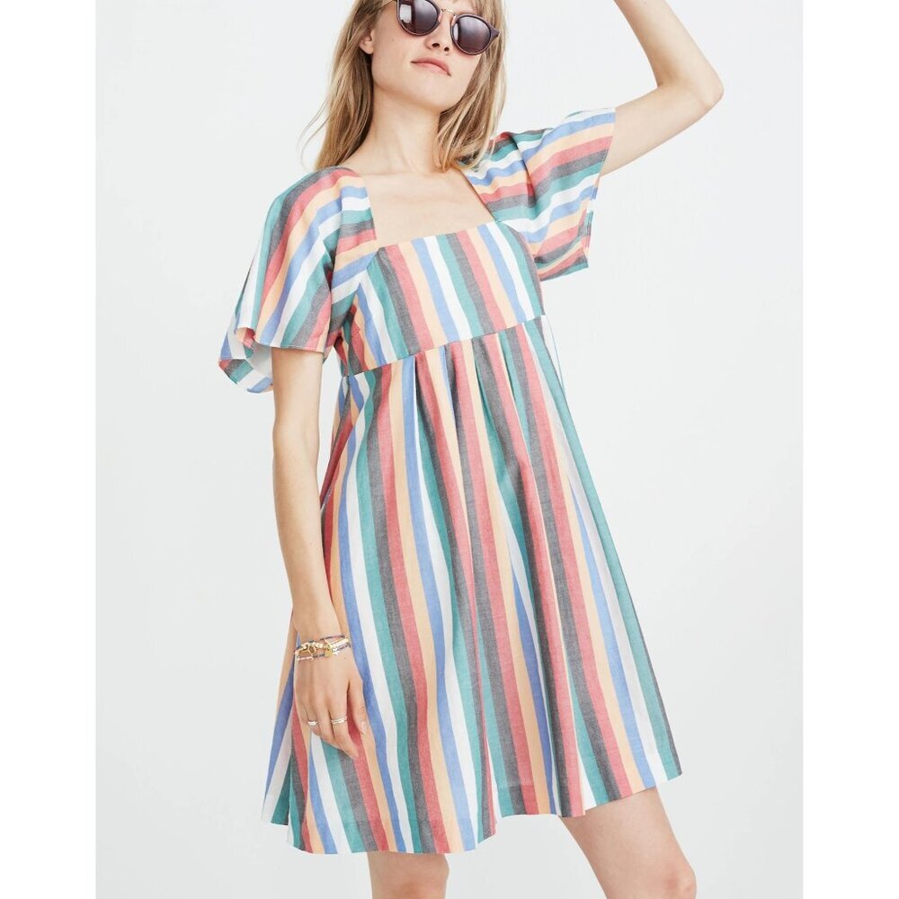Madewell Festival Stripe‎ Short Sleeve Dress - S